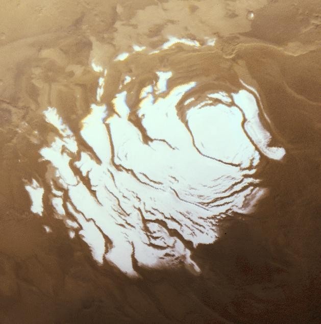 Появились снимки Южного полюса Марса