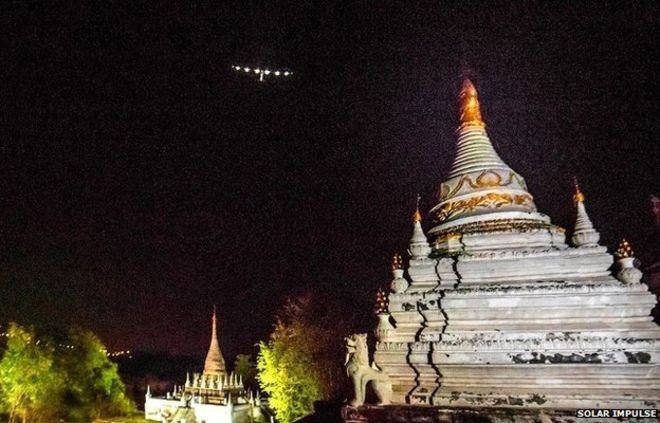 Самолет на солнечных батареях покинул Бирму