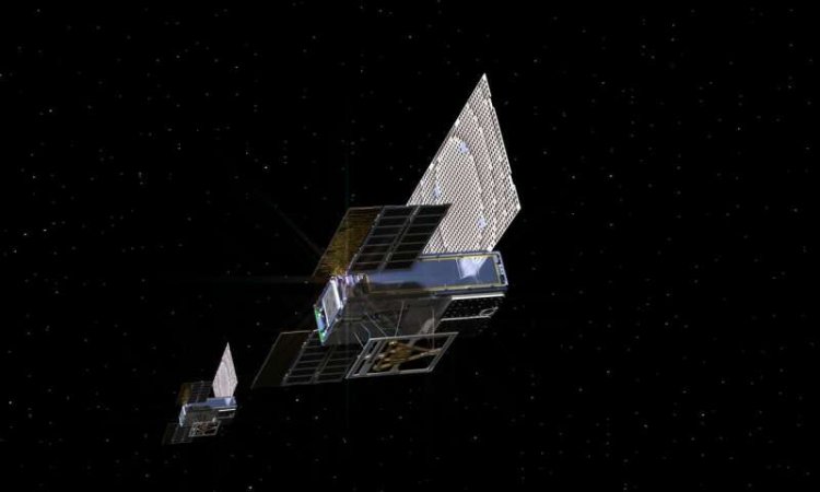 НАСА получило первые радиосигналы с малых спутников MarCOs, которые сопровождают InSight в путешествии к Марсу