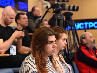 Пресс-конференция ко Дню космонавтики 11.04.23. Фото: Нина Зотина / МИА «Россия сегодня»