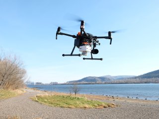 Картографирование реки с помощью безпилотника. Фото Анастасии Тамаровской