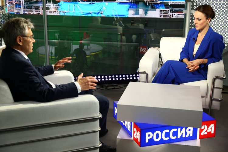 Президент РАН А.М. Сергеев дал интервью телеканалу «Россия-24»