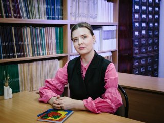 Корреспондент портала «Научная Россия» Янина Хужина. Фото: Ольга Мерзлякова / «Научная Россия»