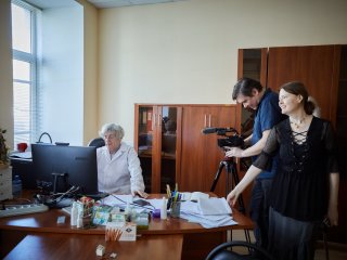 Запись лекции в ФИЦ питания и биотехнологии. Фото: Елена Либрик / «Научная Россия»