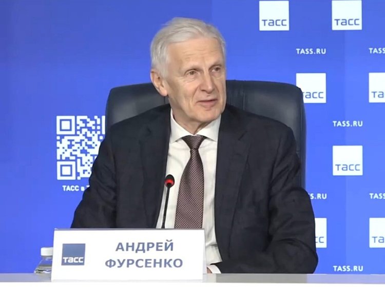 Помощник президента РФ Андрей Александрович Фурсенко. Источник изображения: скриншот прямой трансляции пресс-конференции в ТАСС