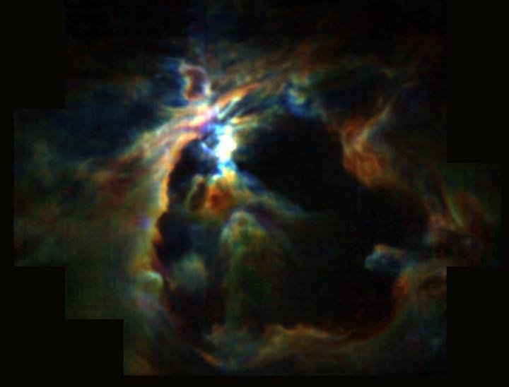 Ветер от новорожденной звезды в Туманности Ориона мешает образованию новых звездных «соседей»