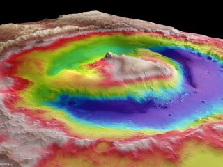 Гора на Марсе могла образоваться из речных осадков