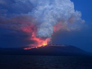 Извержение вулкана на Галапагосах: угроза игуанам и потрясающие снимки