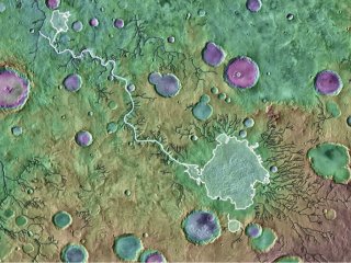 Речные долины на Марсе сформировалась быстрыми наводнениями из разлившихся кратеров