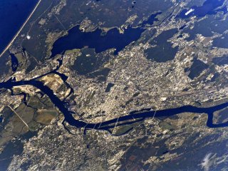 Рига, Латвия. Фото космонавта Олега Артемьева. Источник: Роскосмос
