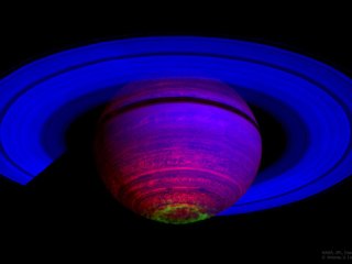 Вихревые ветры в атмосфере Сатурна генерируют полярное сияние