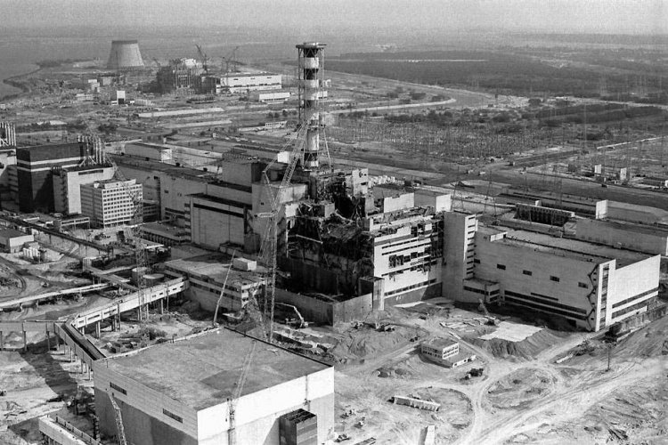 Вид на реактор № 4 ЧАЭС с воздуха. Автор: Володимир Репик. Источник: AP Photo