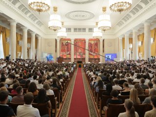 День знаний в МГУ прошел в теплой торжественной атмосфере. Фото: Ольга Мерзлякова / «Научная Россия»