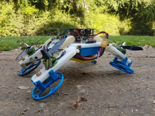 Новый робот из летающего дрона превращается в небольшой «автомобиль»