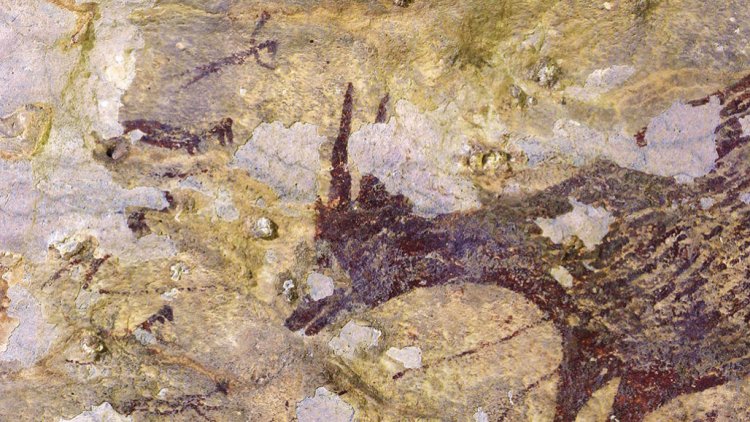 Обнаружен древнейший пример повествовательной наскальной живописи