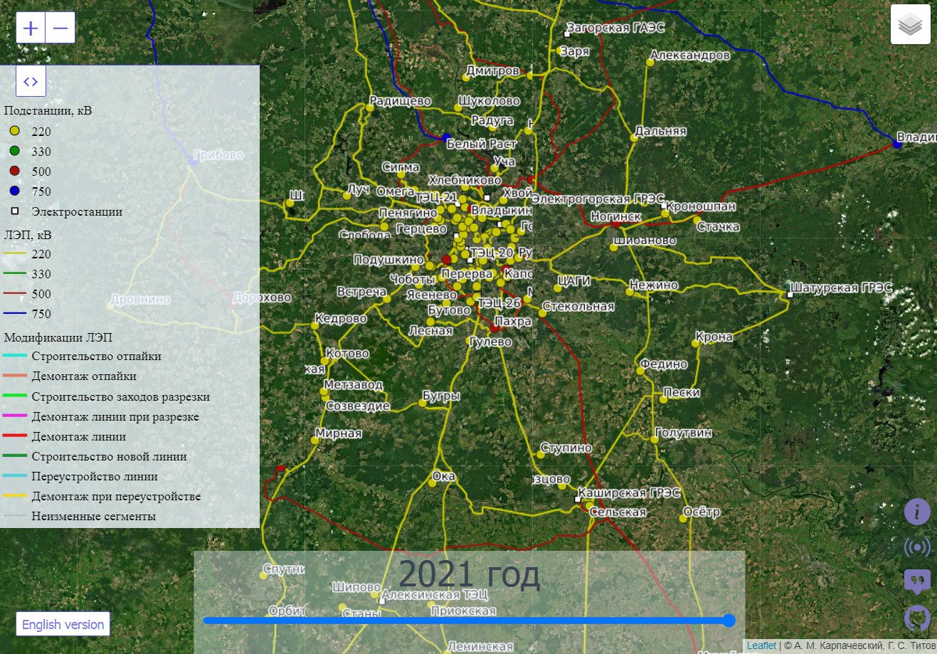 О карте ЛЭП и подстанций России по данным OpenStreetMap