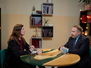 Запись интервью с членом-корреспондентом РАН Алексеем Ивановым. Фото: Елена Либрик / «Научная Россия» архив