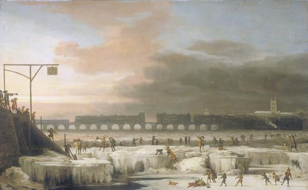 Фото 2. Картина Абрахама Хондиуса "Замерзшая Темза", написанная им в 1677 году в разгар минимума Маундера. Источник: Museum of London