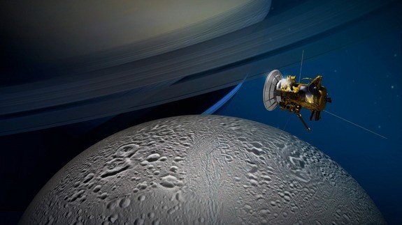 Cassini пролетит сквозь ледяные струи Энцелада