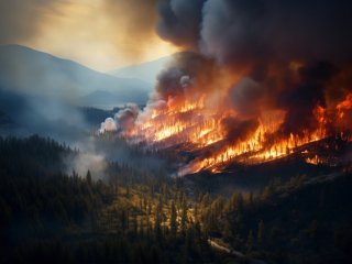 Новый гель поможет защитить здания во время лесных пожаров. Фото: Freepik.com