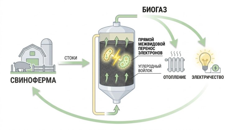 Технология получения биогаза из отходов свиноферм. Источник: Юрий Литти