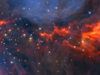 Телескоп ALMA показал сеть галактических нитей в туманности Ориона