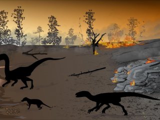 Некоторые динозавры выжили после извержений вулкана на юге Африки