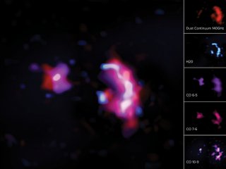Астрономы обнаружили молекулы воды в далекой галактике в ранней Вселенной