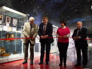 Открытие выставки «Микробы: мы были первыми в космосе». Фото: Ида Новикова / «Научная Россия»
