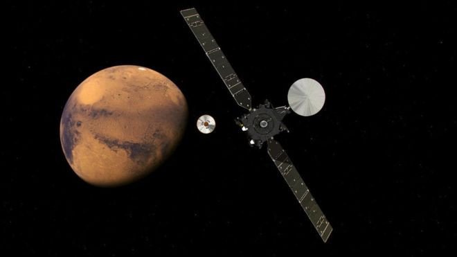 Модуль Скиапарелли отделился и направился к Марсу
