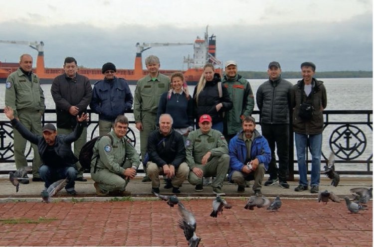 Члены летного отряда во время стоянки в Архангельске. Фото предоставлено спикером.