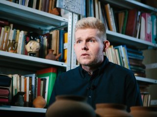 Запись лекции с кандидатом исторических наук Е.В. Сухановым. Фото: Ольга Мерзлякова / «Научная Россия»