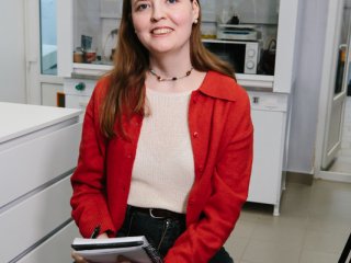 Корреспондент портала «Научная Россия» Янина Хужина. Фото: Ольга Мерзлякова / «Научная Россия»