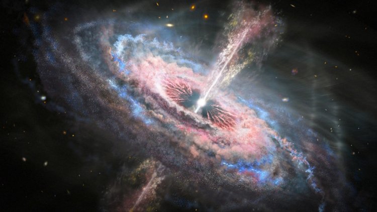Ученые заметили квазарный ветер из далекой галактики