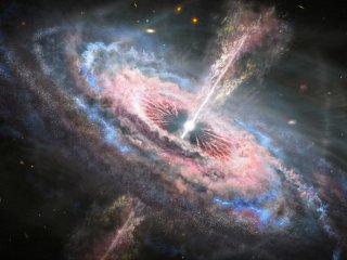 Ученые заметили квазарный ветер из далекой галактики