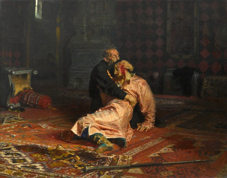 Илья Репин. Иван Грозный и сын его Иван 16 ноября 1581 года. 1885 г.