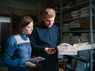 Запись лекции с кандидатом исторических наук Е.В. Сухановым. Фото: Ольга Мерзлякова / «Научная Россия»