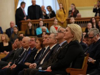 «Умов талантливых обитель»: в МГУ состоялось торжественное заседание ко Дню основания университета. Фото: Елена Либрик / «Научная Россия»