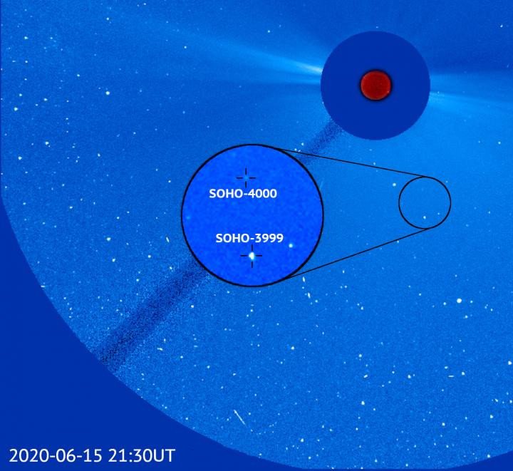 4000-я комета обнаружена Солнечной обсерваторией НАСА и ЕКА