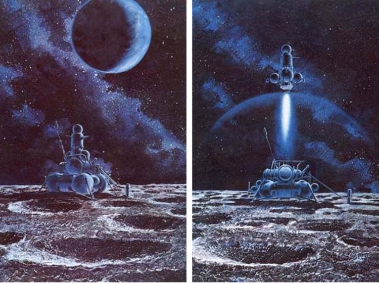 Иллюстрация: картина А. Леонова и А. Соколова «Луна-16» / Роскосмос
