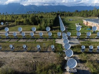 Сибирский радиогелиограф. Фото: Евгений Козырев / предоставлено пресс-службой ИСЗФ СО РАН