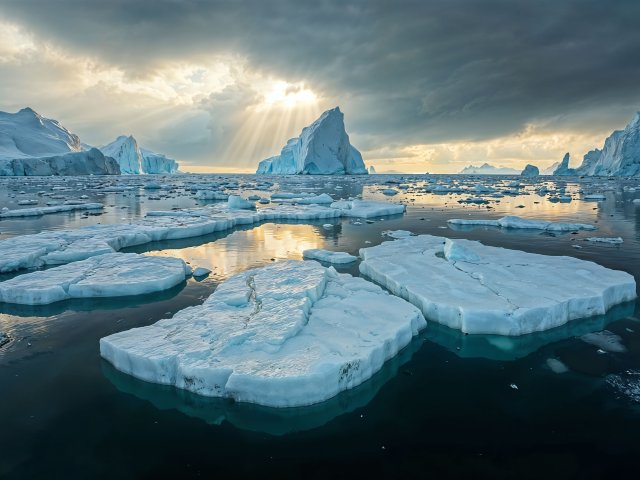 Тающий морской лед соединяется с Северным Ледовитым океаном, образуя облака. Фото: magnific