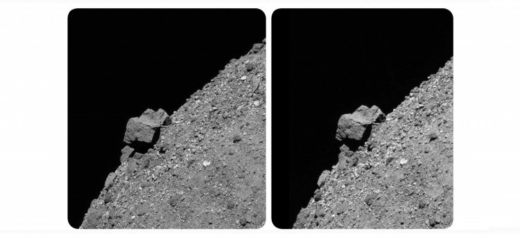 OSIRIS-REx сфотографировал 52-метровый валун на астероиде Бенну