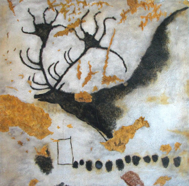 Наскальный рисунок гигантского оленя в пещере Ласко.  HTO. Сфотографировано загрузившим / Общественное достояние / Wikipedia
