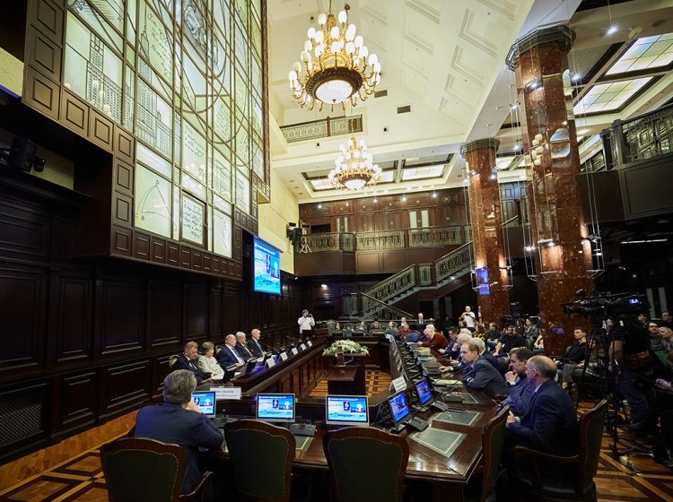 В МГУ состоялось первое расширенное заседание Совета по космосу. Фото: Елена Либрик / Научная Россия