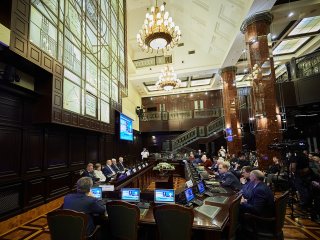 В МГУ состоялось первое расширенное заседание Совета по космосу. Фото: Елена Либрик / Научная Россия