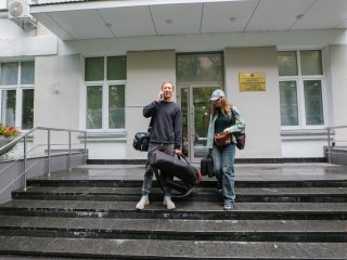 Съемочная группа портала «Научная Россия» в ИБР РАН. Фото: Ольга Мерзлякова / «Научная Россия»