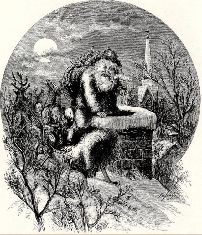 читается, что современный образ Санта Клауса создал в 1860-е гг. Томас Наст, рисовальщик популярного еженедельника «Harper's Illustrated Weekly». Источник: Артхив