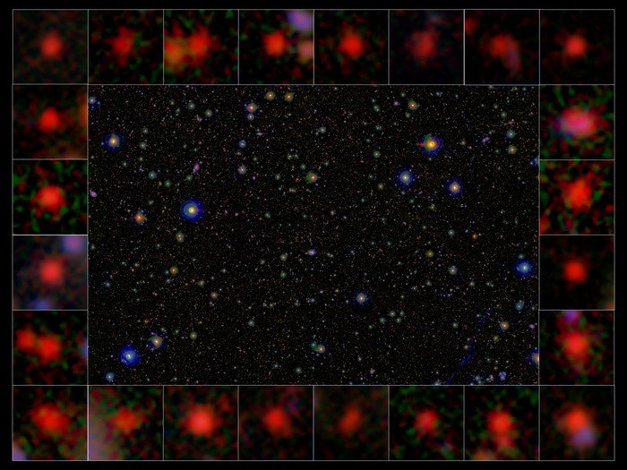 Внутри умирающих галактик из ранней Вселенной обнаружены сверхмассивные черные дыры