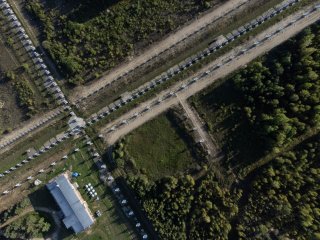 Сибирский радиогелиограф. Вид сверху. Фото: Евгений Козырев / предоставлено пресс-службой ИСЗФ СО РАН